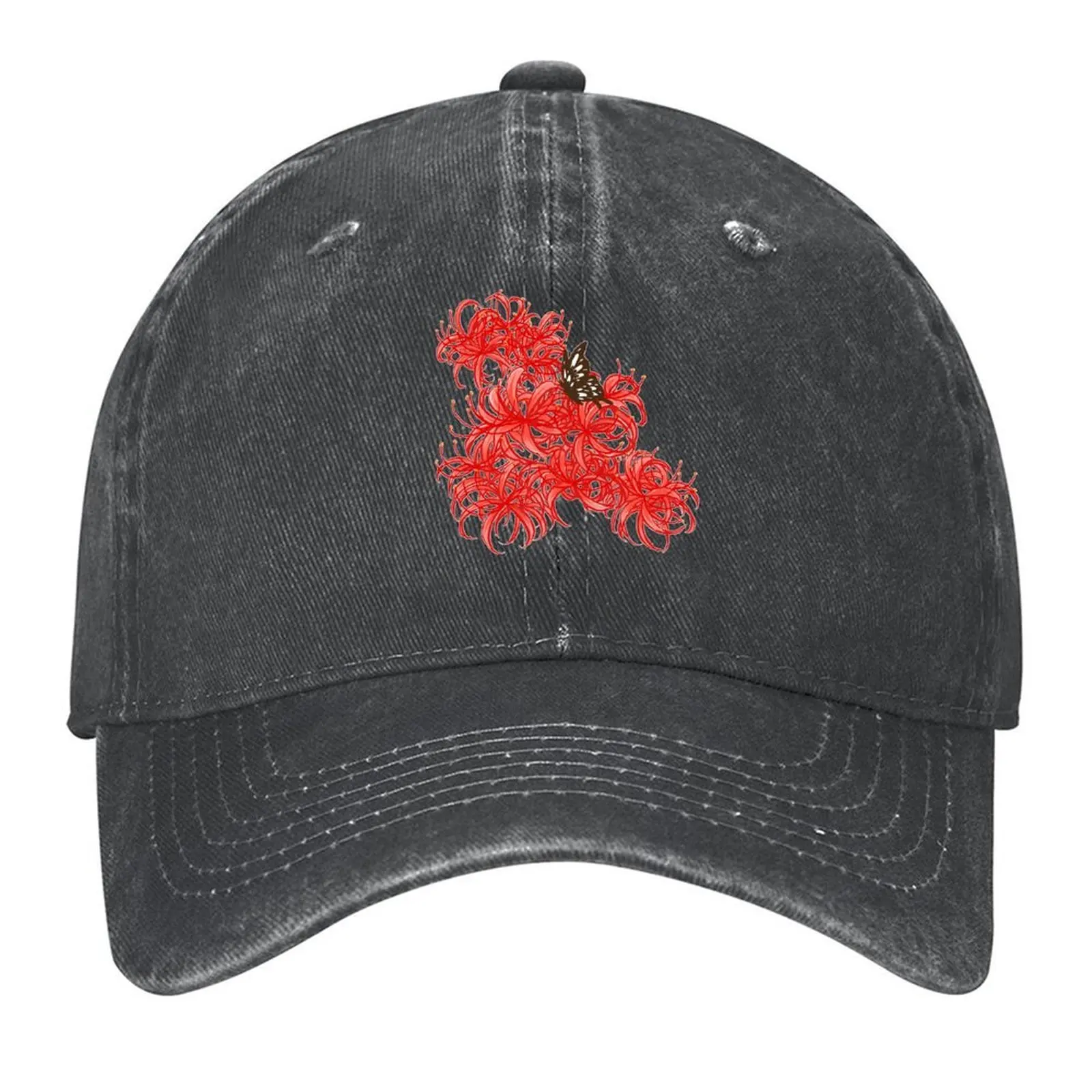 

Red Spider Lily Baseball Cap birthday tea Hat hats on offer fashionable Women's Golf Clothing Men's
