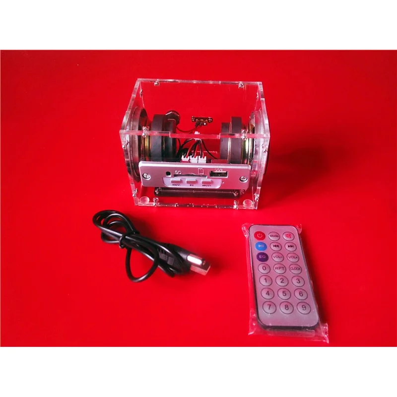 Portable Rejected 6W Ultra-large Volume Transparent Card Audio Handmade Kit Crystal MP3 Speaker DIY