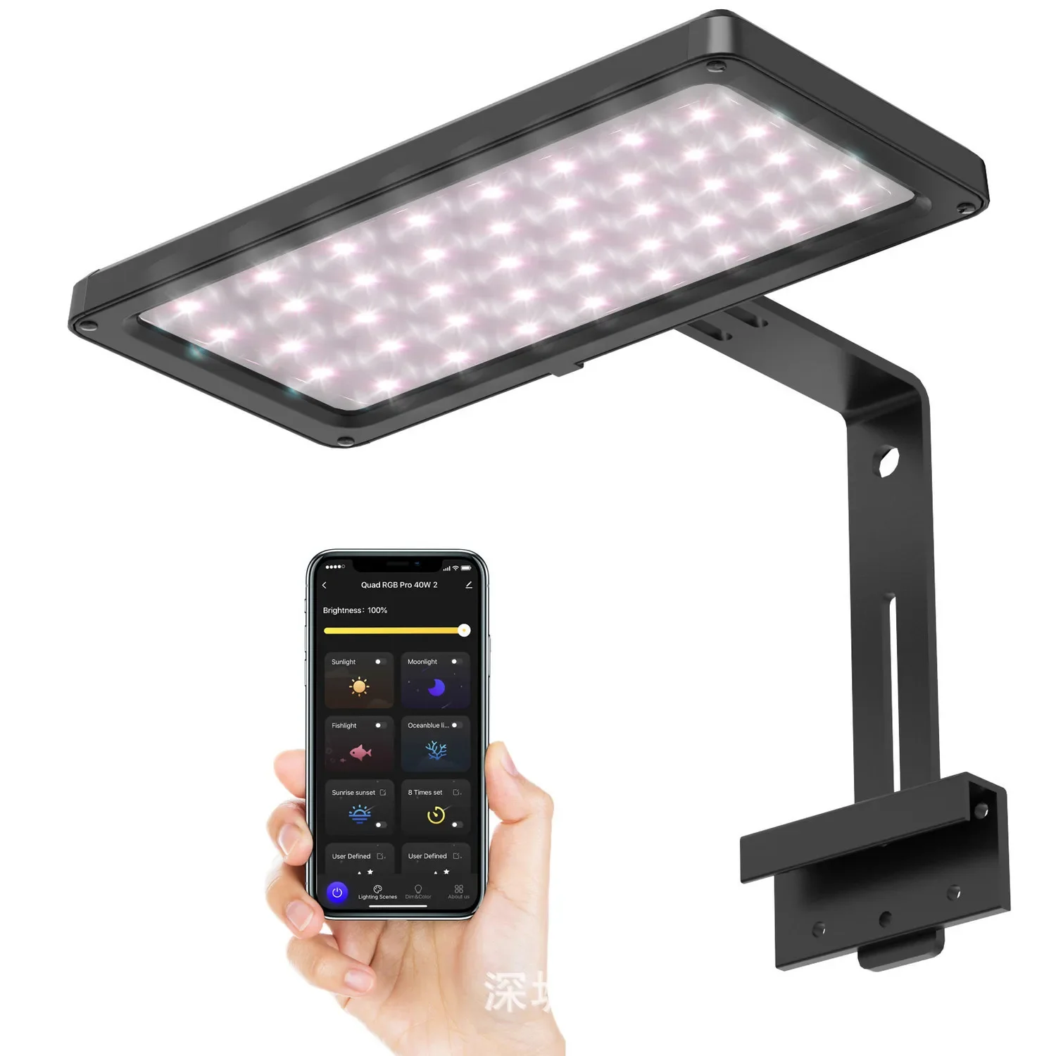 LED Aquarium Light Fish Tank Reef Lamp with Remote Control 8 Lighting Modes Adjustable Brightness to Stimulate Sunrise Sunset Mo