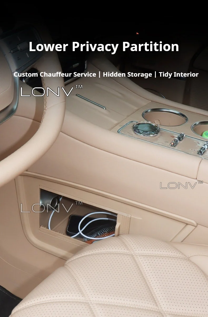 For Esteo Exlantix ET8 Exeed ET8 ABS Center Console Lower Privacy Cover Under Console Storage Divider Shade Interior Accessories