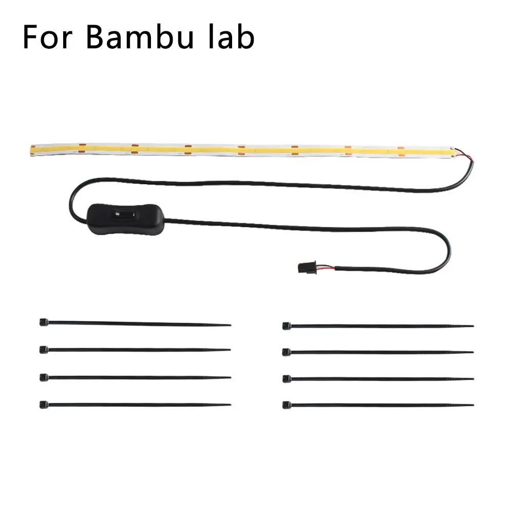 Barra de luz LED con adaptador conectado para impresora 3D, accesorio de iluminación para Bambu Lab Tauzhu A1/A1 Mini, E3G4