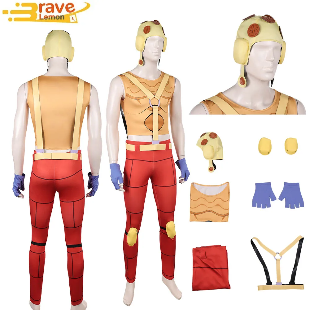 

Pocoloco Cosplay Costume Men Fantasy Vest Pants Hat Gloves Belt Roleplay Clothing Male Disguise Halloween Carnival Party Suit