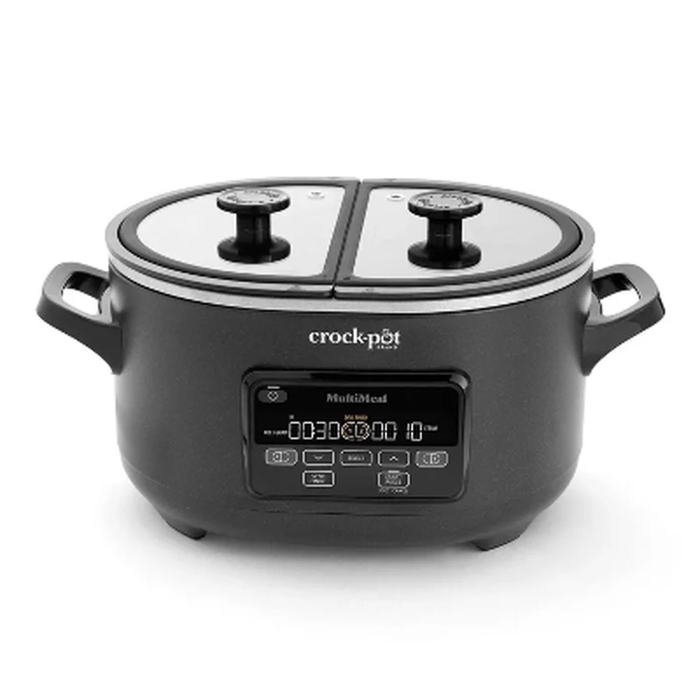 8QT Programmable MultiMeal Slow Cooker DualSync Technology Nonstick Pots Easy Cleanup Family Size Cooking Appliance