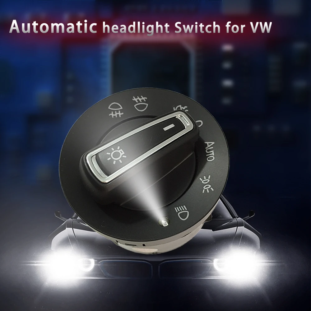 

Fog Lamp Module Auto Headlight Switch Chrome Light Sensor for VW Golf 6 POL0 Beetle Touran Tiguan Passat Magotan B6 Bora Lavida