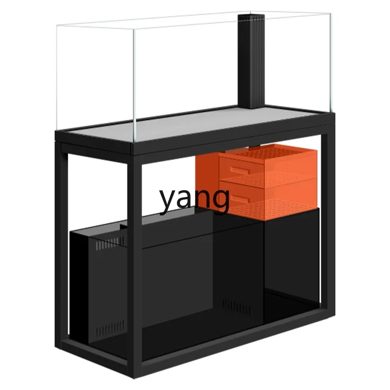 Yjq ，Stream Cylinder Double-Layer Cylinder Native Black Water Cylinder Creative Landscape Ecological Aquarium
