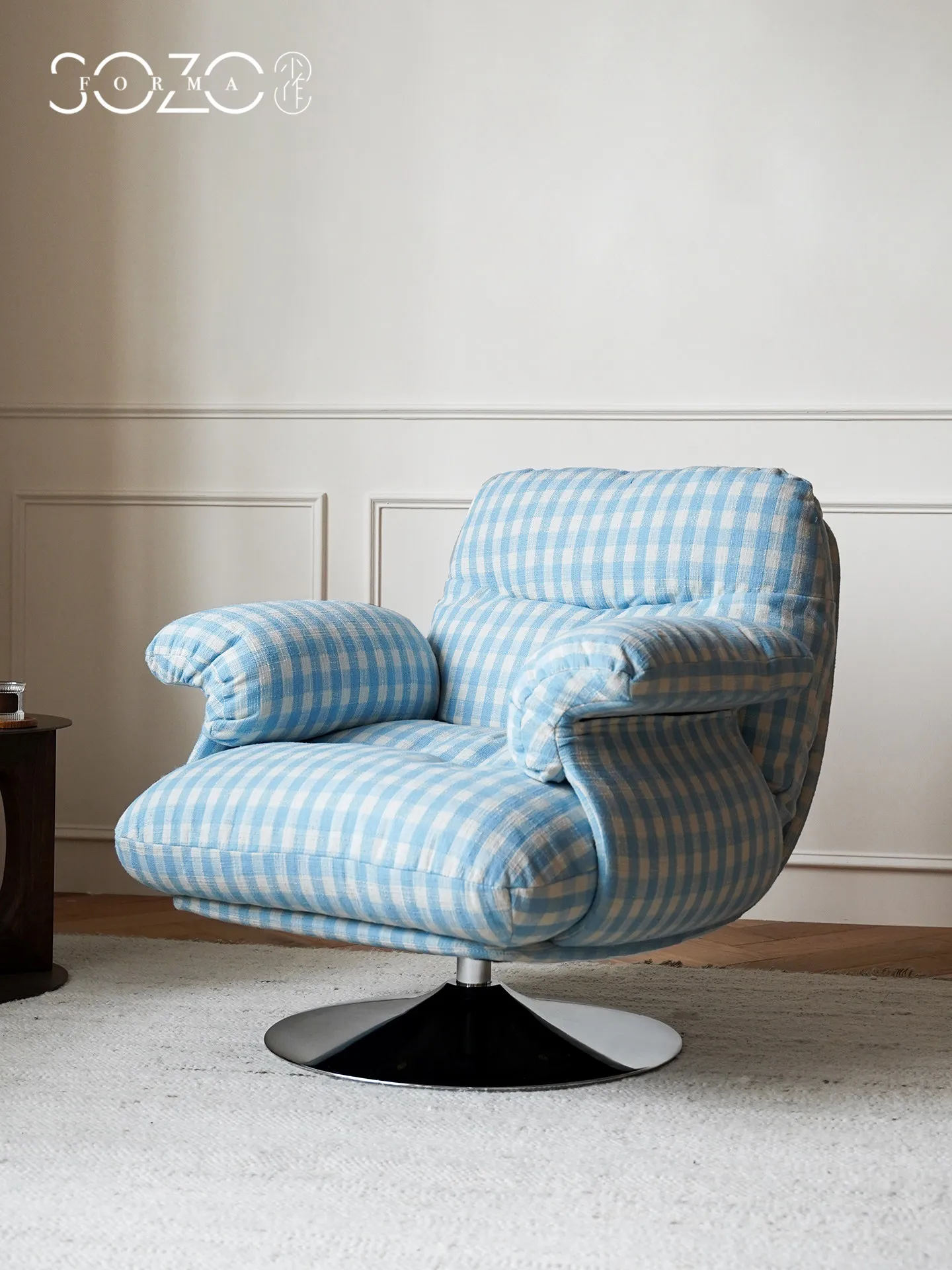 CX Living Room Bedroom, Single Sofa Balcony Reading Chair Small Size Rotatable Leisure Chair