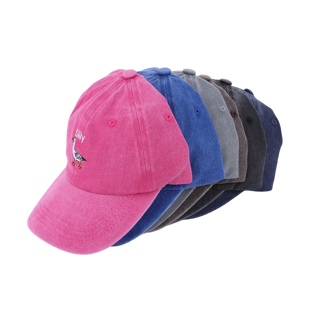 

Бейсбольная кепка с вышивкой Silly Goose, шляпа Silly Goose, винтажная регулируемая бейсбольная кепка с юмором, уличная походная шапка для женщин и мужчин