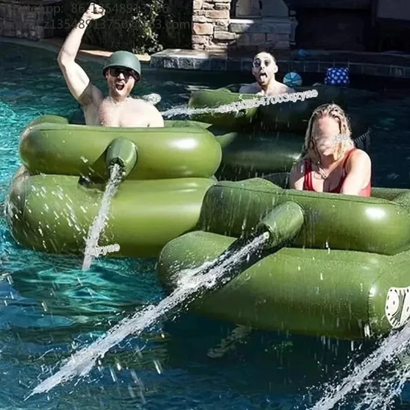Inflatable water spray tank, floating raft, children's and adult swimming, surfing mount, water play equipment