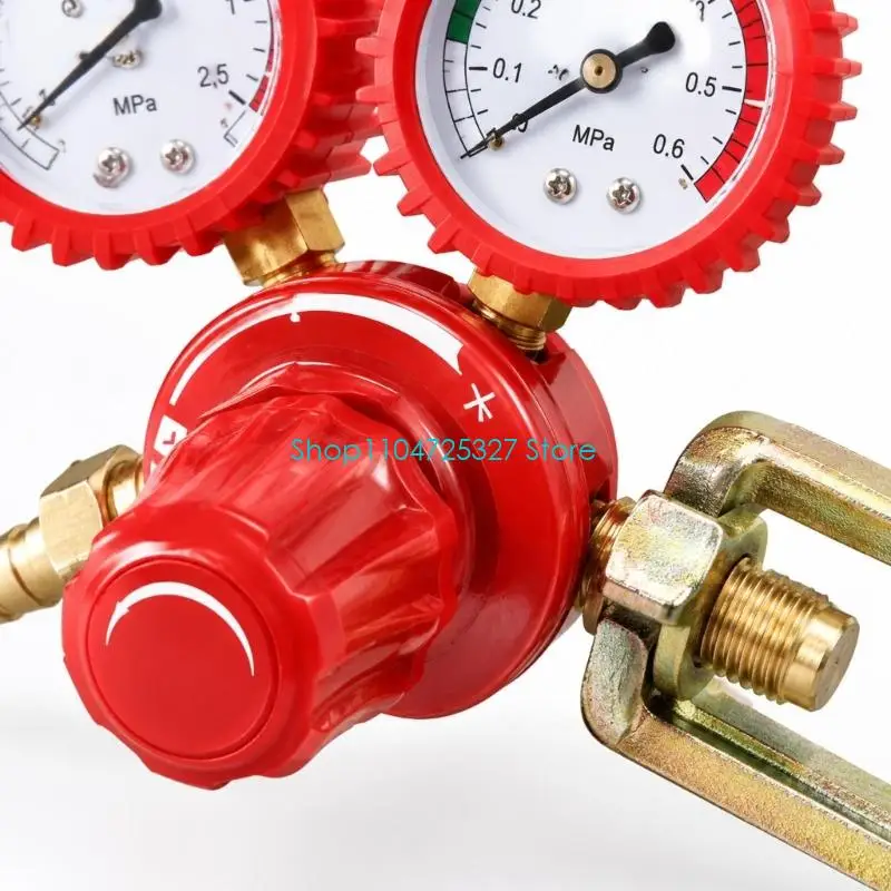 D8KF Gas Cutting Acetylene Regulator with Separate Source and Outlet Pressure Gauges and Adjustable Working Pressure