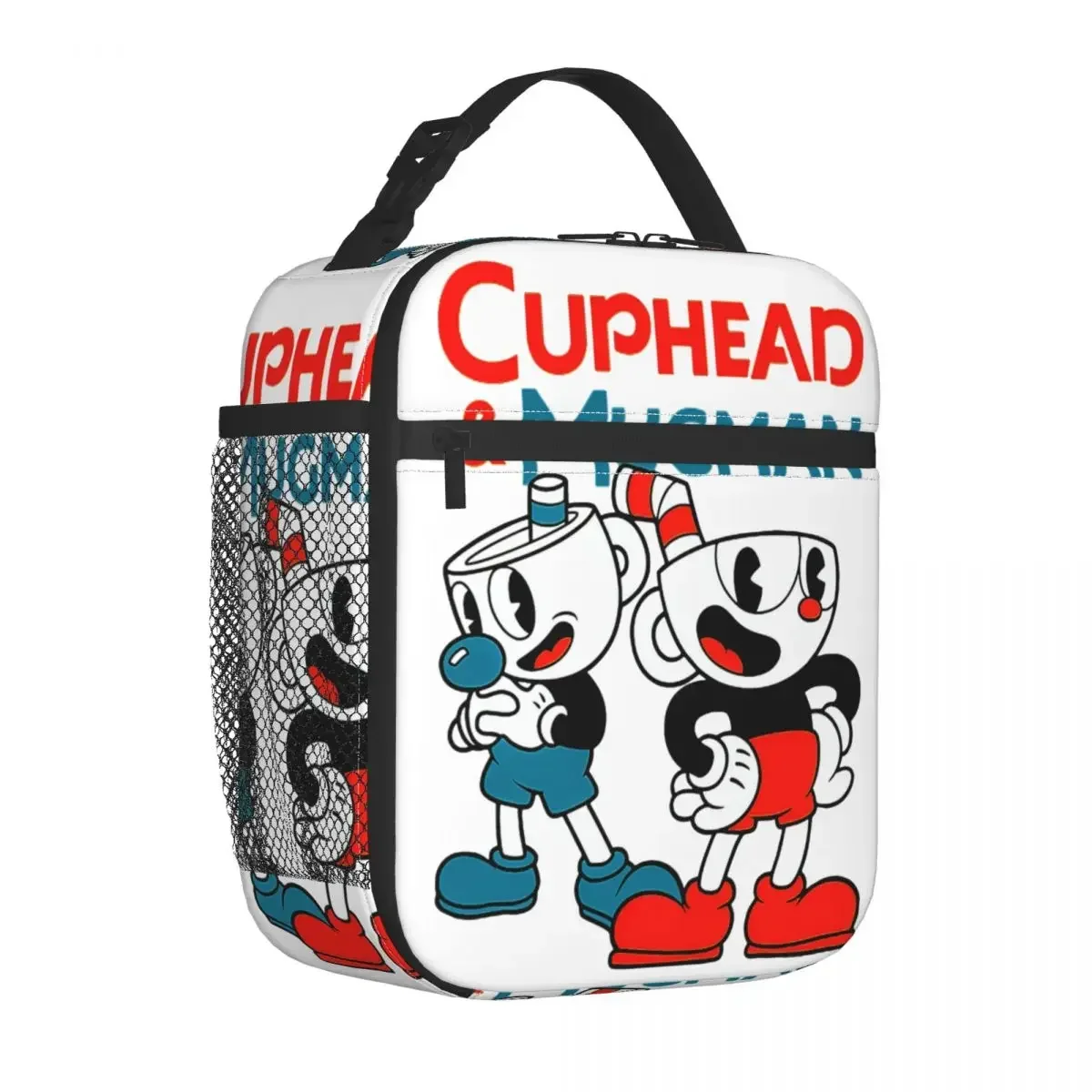 

Cuphead & Mugman Retro Games Insulated Lunch Bag Food Bag Portable Thermal Cooler Bento Box For Travel