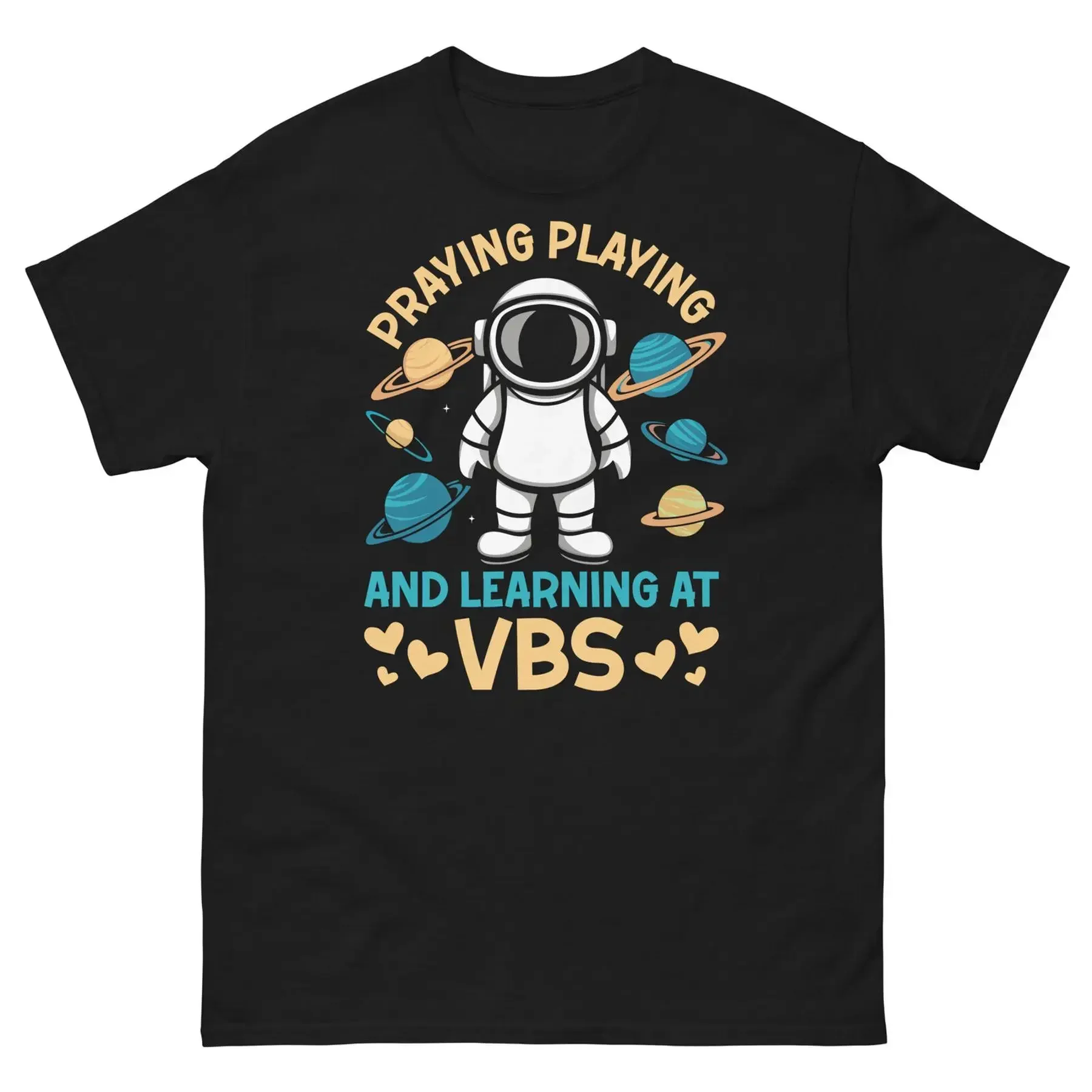 Praying Playing and Learning at VBS Vacation Bible School Unisex Classic Tee