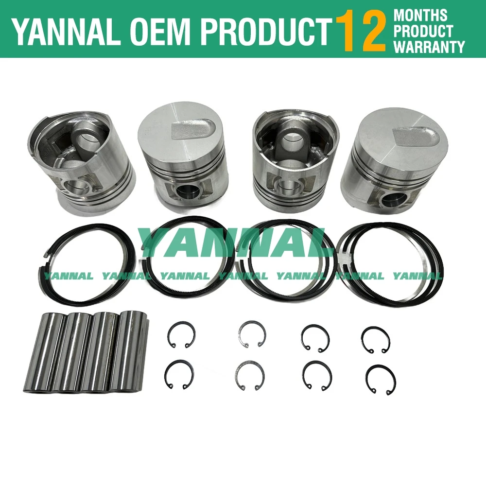 New S4E Overhaul Rebuild Kit For Mitsubishi Piston With Rings Set Engine Parts 34417-04101 94*2.5HK+2+4.5