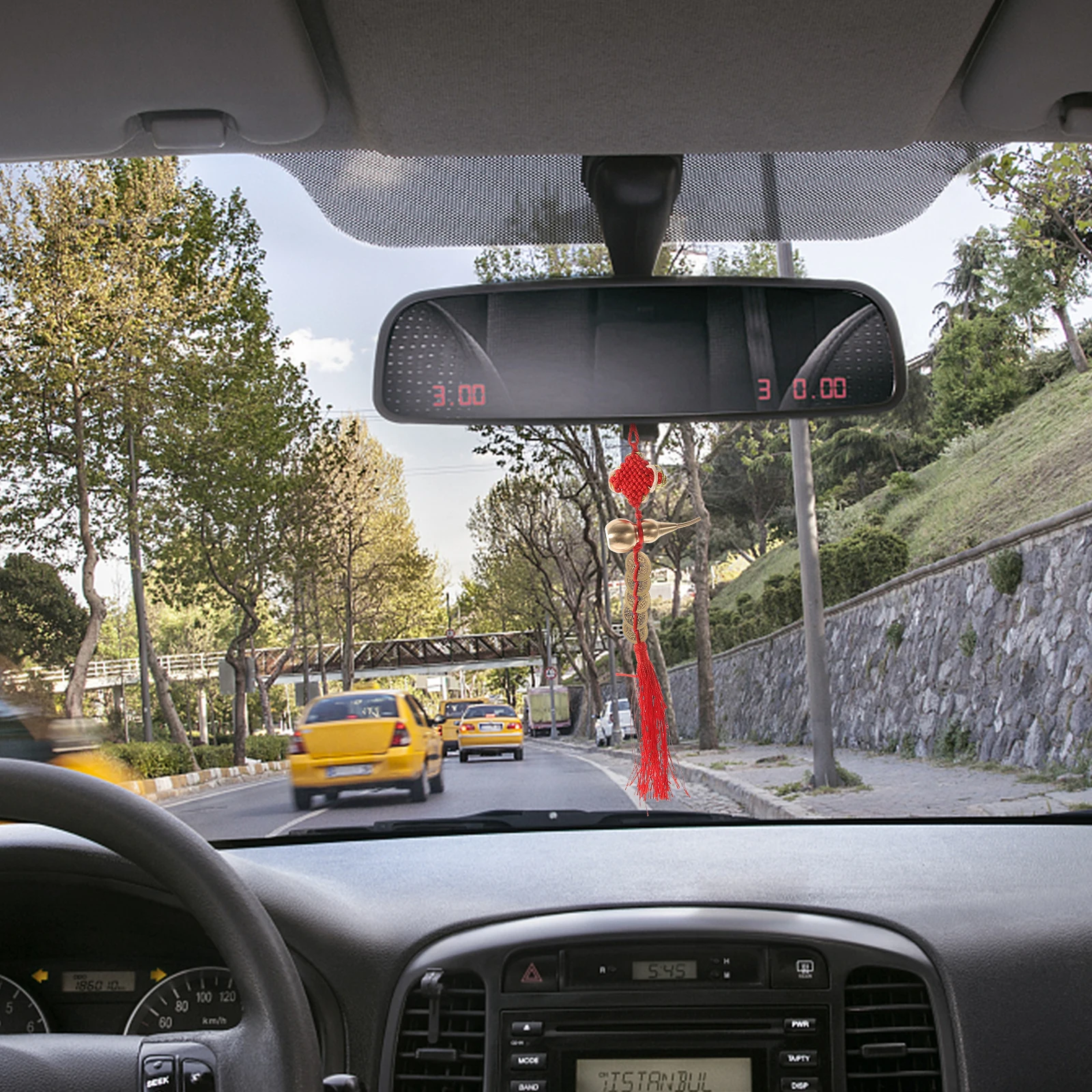 จี้ทองเหลืองรูปน้ำเต้า 2 ชิ้น ของตกแต่งแขวนปีใหม่จีน ของตกแต่งฮวงจุ้ยสำหรับบ้าน สำนักงาน ประตู ของใช้ในเทศกาล