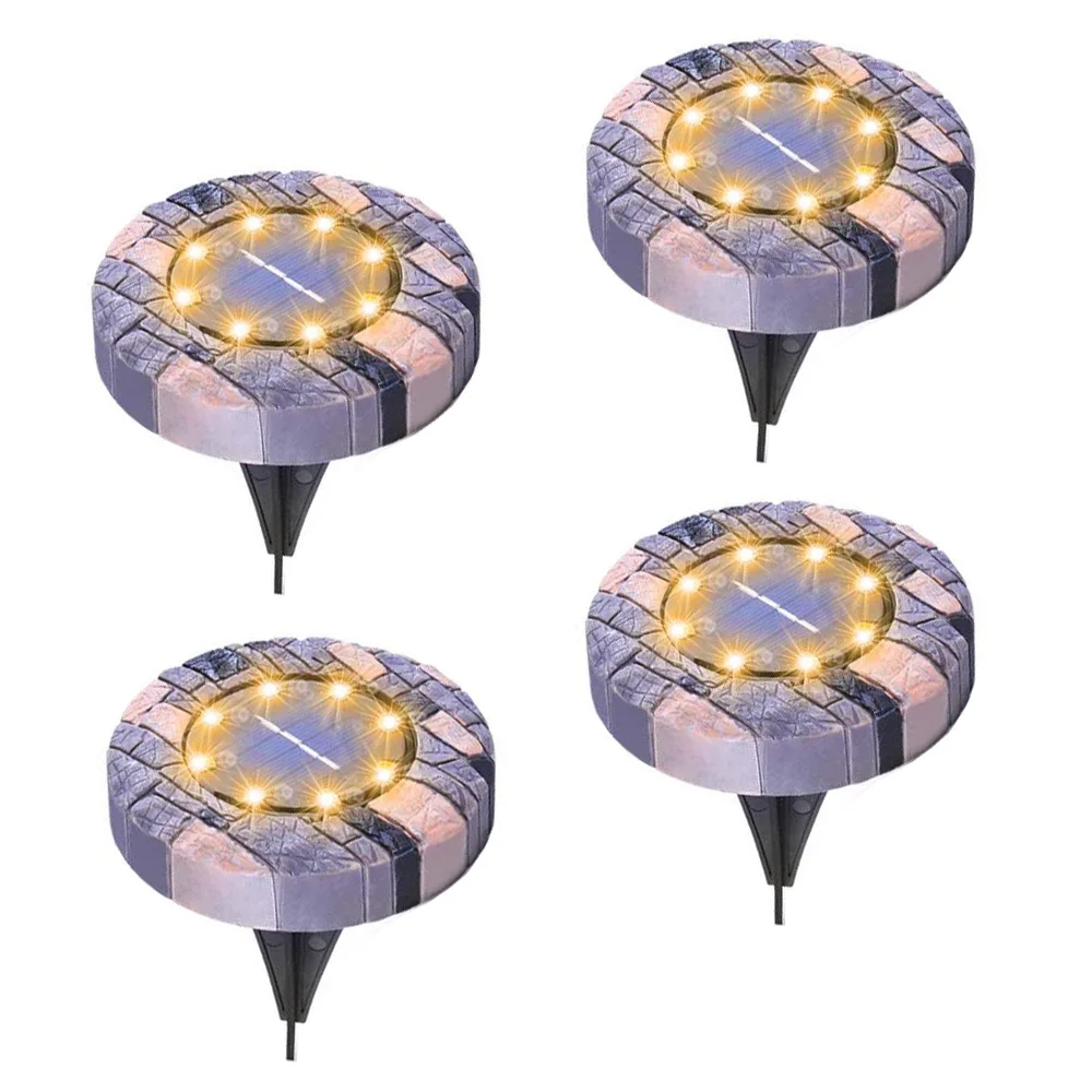 8led 12led 16led fake stone solar ground light; stone solar ground light; factory source