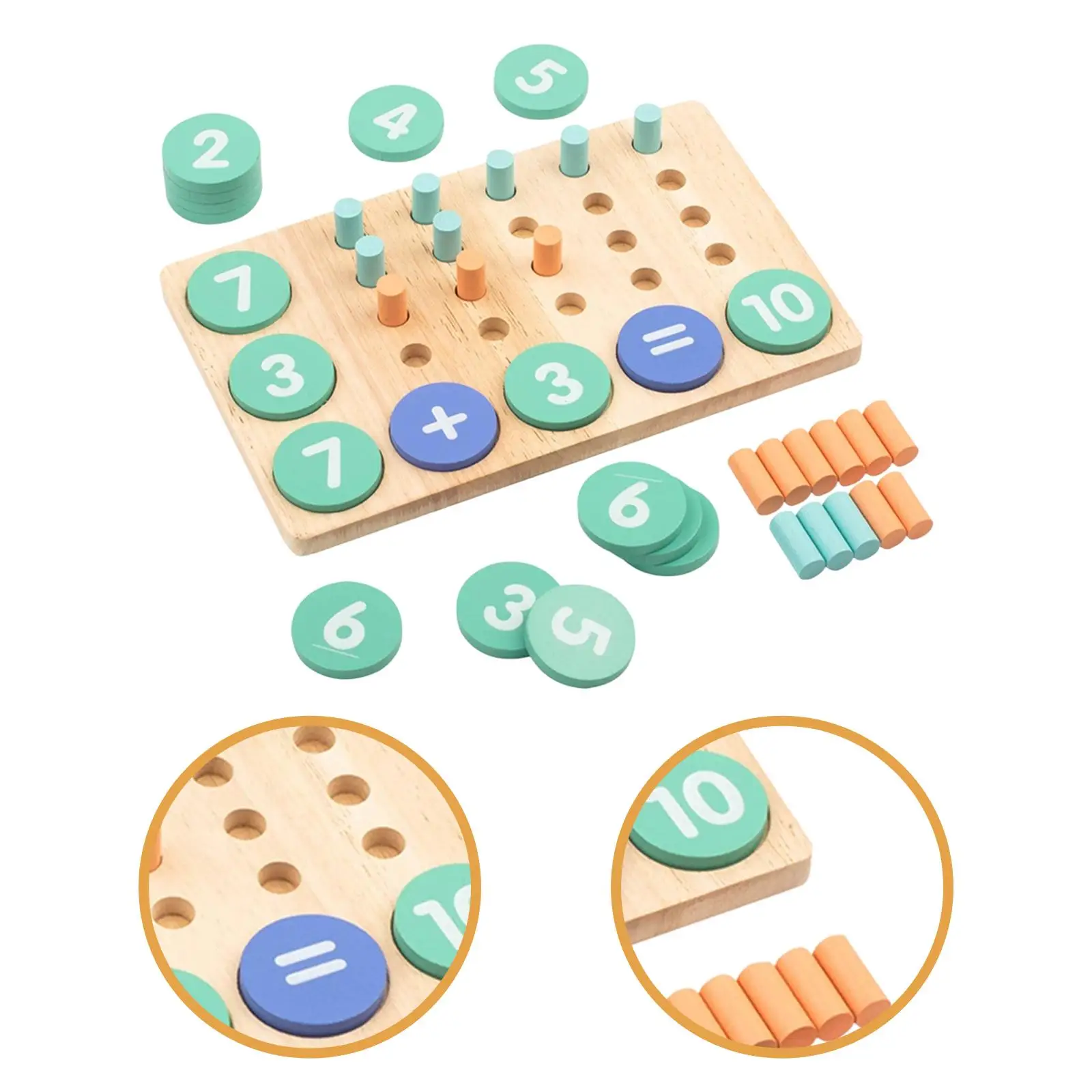 ของเล่นคณิตศาสตร์ ปริศนาฝึกสมอง การบวก ลบ ของเล่นเสริมพัฒนาการสำหรับเด็กชายและเด็กหญิง อายุ 4-6 ปี ของขวัญสำหรับเด็กก่อนวัยเรียน