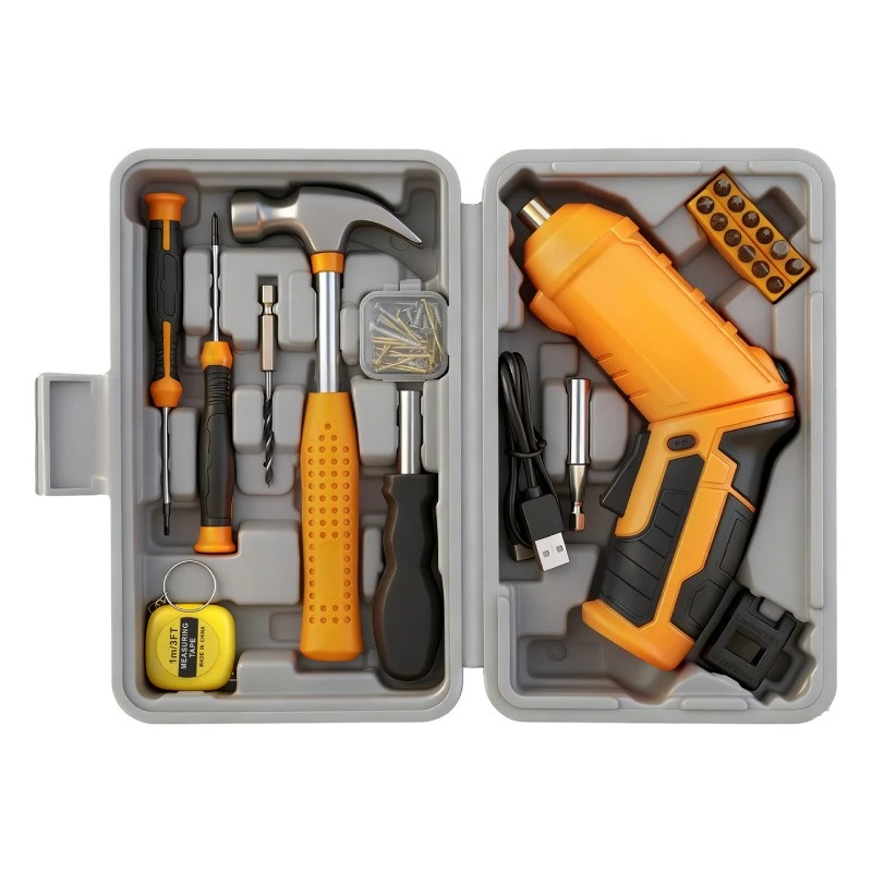 22 pieces 3.6V lithium battery electric screwdriver set rechargeable screwdriver batch household screwdriver