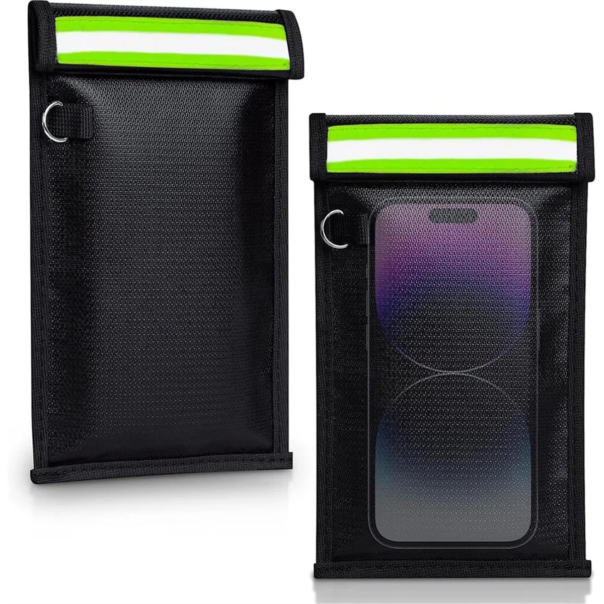 2 Pack Cell Phone and Car Keys - Fire and Water Signal Blocking Bag for Total Privacy and Security