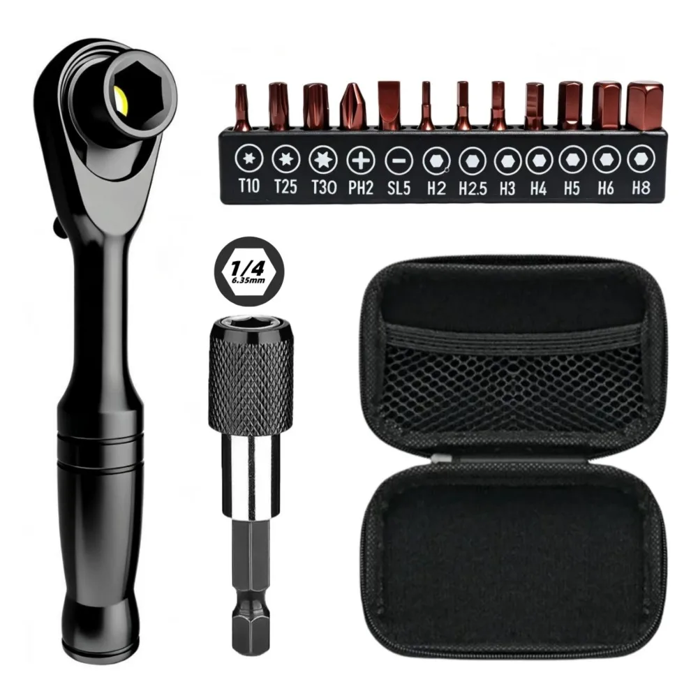 AliExpress probon 22IN1 Allen Key Spanner Double-headed Torque Ratchet Wrench Set Match 1/4 Inch Screwdriver Set For Bicycle Hand Repair Tools