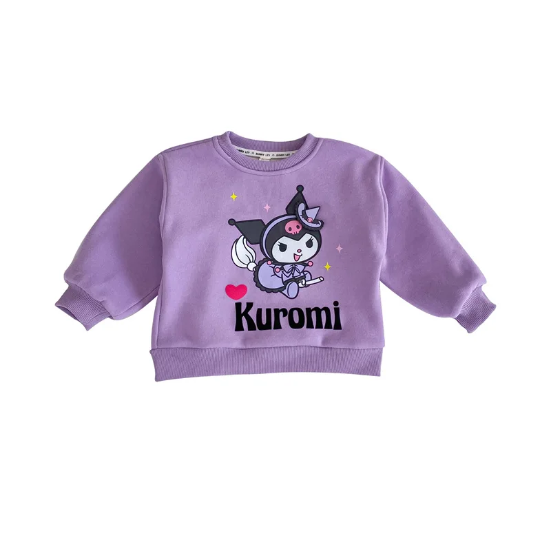 

Cinnamoroll Children's Sweatshirt Sanrio Letter A B C D Kawaii Pullover Fashion Anime Cartoons Casual Clothes Girl Boy Kids Tops