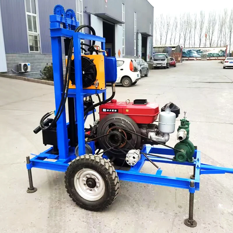 

Индивидуальная высококачественная гидравлическая буровая установка для водяных скважин, дизельная, 30 л.с., 100 м, портативная, эффективная, с точным позиционированием при бурении