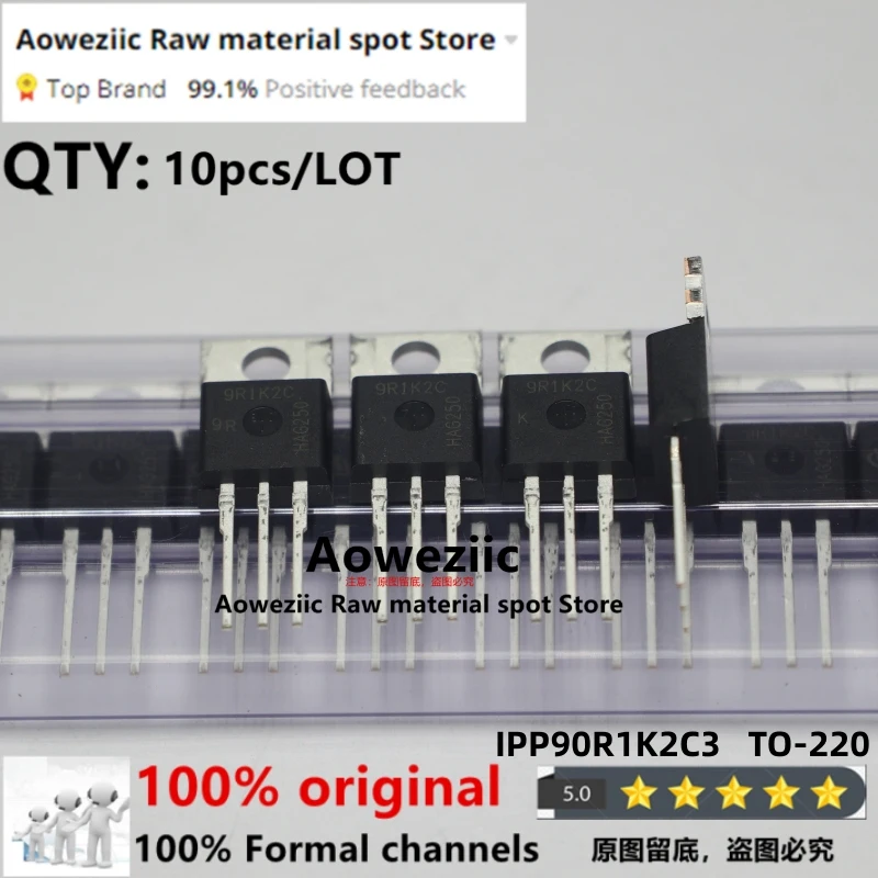 Aoweziic 2022+ 100% New Imported Original  IPP90R1K2C3  9R1K2C  TO-220   MOS FET   900V 5.1A