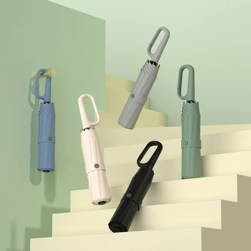 Loop Buckle Side Opening Automatic Umbrella, Thickened and Enlarged, Dual-purpose Business Umbrella for Both Rain and Rain