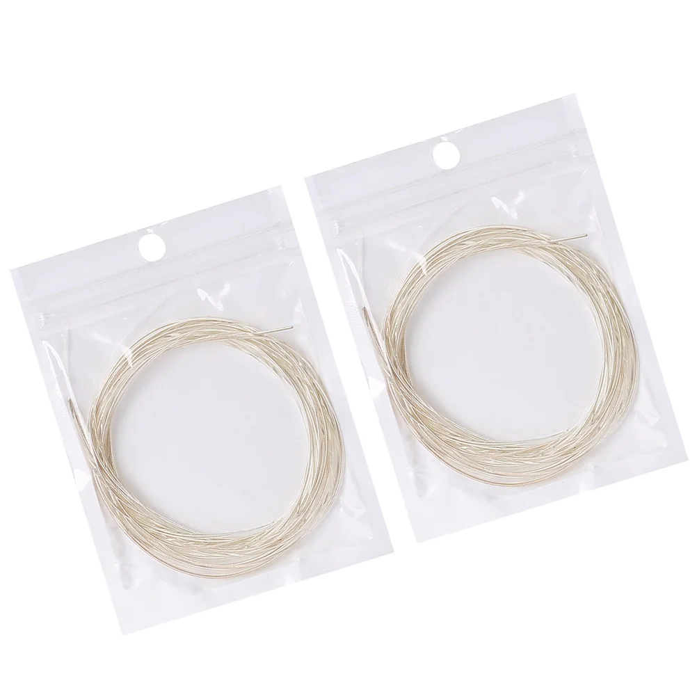 

2 Bags Guitar Strings Pack Acoustic Classical Replacement Nylon Metal Stainless Easy Install Remove Comfortable Play