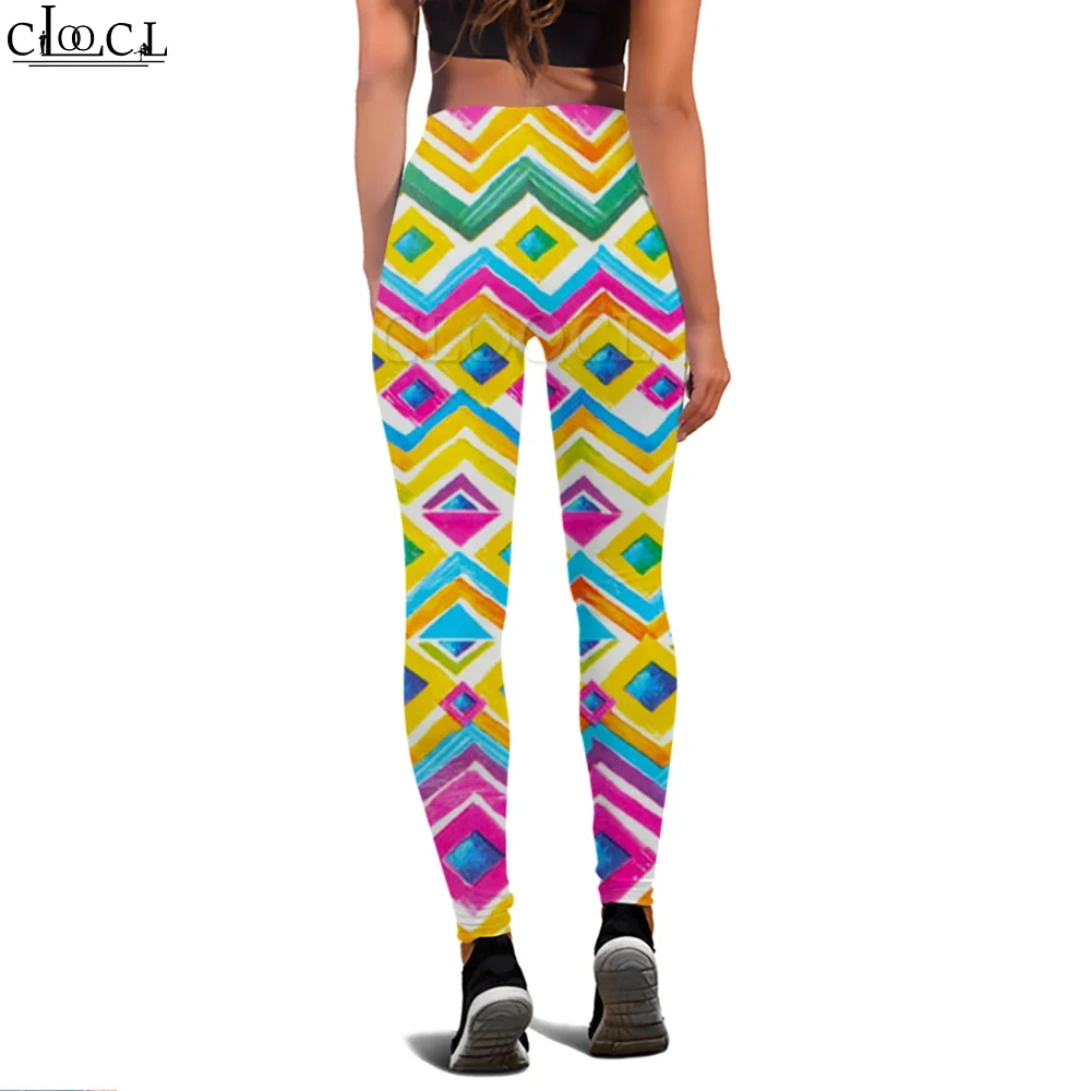 CLOOCL Fashion Sexy Women Legging Rhombus Pattern 3D Printed Casual Trousers for Female Yoga Pants Outdoor Workout Jogging Pants