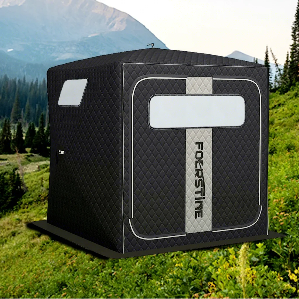 Foldable Sauna Tent Outdoor Winter Shelter Thickened Waterproof Hot Sauna Room Portable 3 4 Person Use Quick Set up Sauna Tent