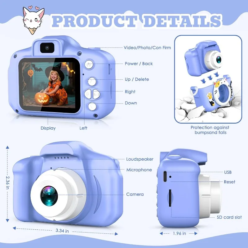 Kids Camera for Girls Boys Christmas Birthday Festival Gift for Kids,Digital Camera for Toddlers Toys