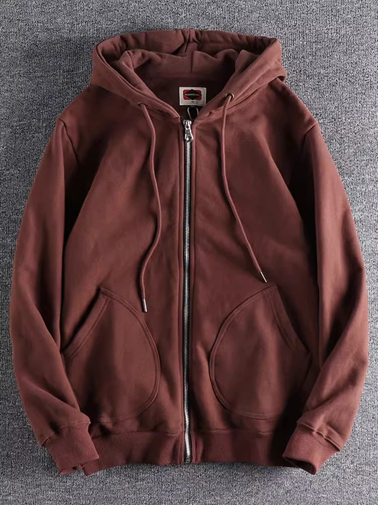 

Men's Fleece Lined Thickened Hoodie Casual Open Cardigan Jacket Fashionable Versatile Autumn Winter New Arrival Streetwear