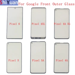 Front Outer Glass Lens Touch Panel Cover For Google Pixel 6 5 4XL 5A 4A 5G Pixe 4 3 3XL 3A 3XLGlass Lens with OCA Repair Parts