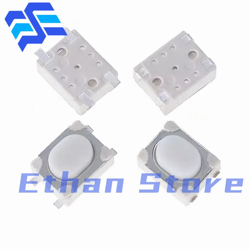 1000PCS 3*4*2.5mm SMD Tact Switch 4Pin Touch Micro Switch Push Button Switches 3x4x2.5H White Button Car Remote Key Button 3X4