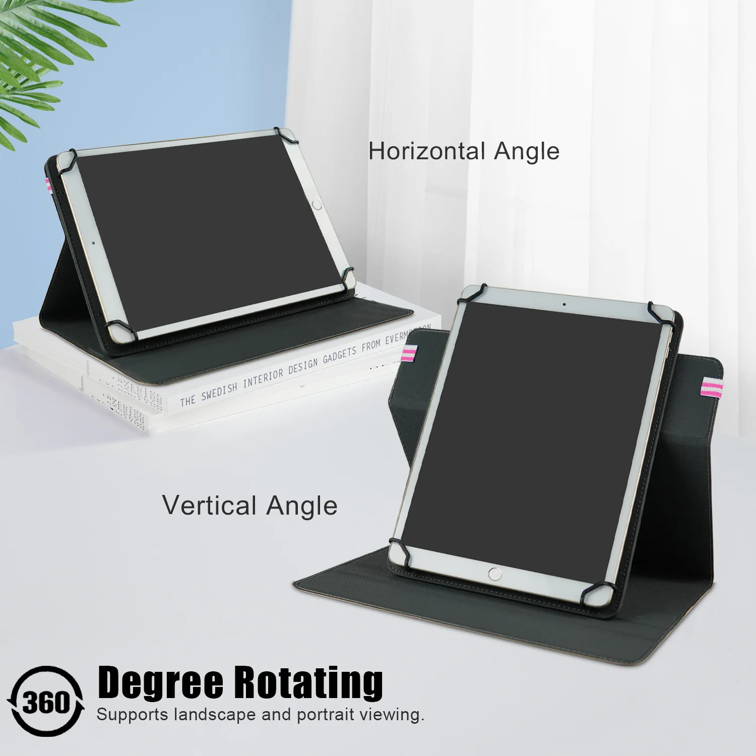 9インチから11インチの範囲に対応、ペンホルダーと回転サポート機能付き、iPadやタブレットに対応したユニバーサル保護ケース。