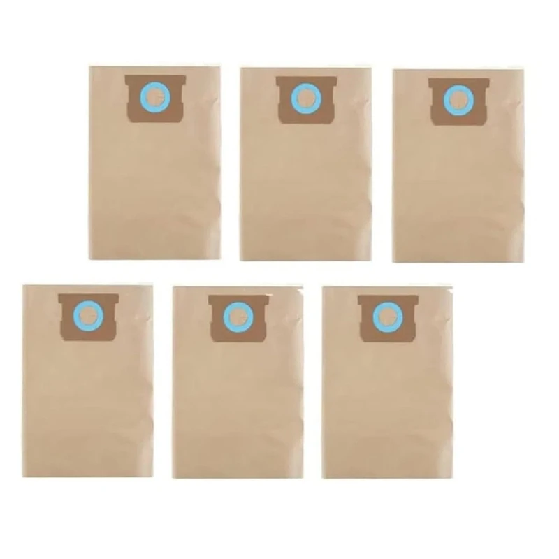 JDZD DXVA19-4101 أكياس فلتر الغبار، أكياس لمتجر DEWALT Vac 6-10 جالون، ملحقات Vac الرطبة والجافة، حقيبة تجميع الغبار 6 عبوات