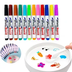 8/12pcs penna magica per pittura ad acqua penna a inchiostro galleggiante Doodle penne ad acqua giocattoli per la prima educazione Montessori giocattoli per pittura per bambini