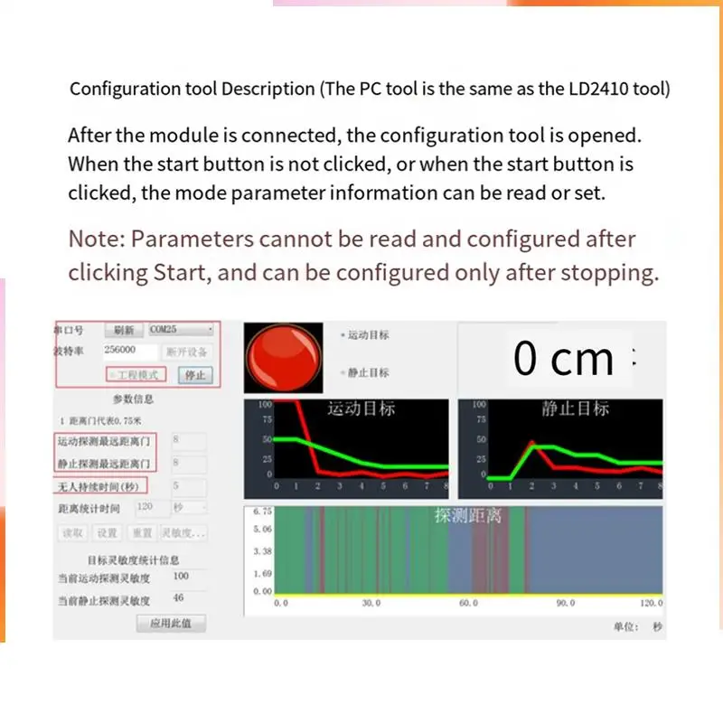 

A92Z LD2410B 24 ГГц радарный модуль обнаружения присутствия человека с адаптером BT + CH340 + кабелем 5 В LD2420 датчик движения миллиметровой волны Durab