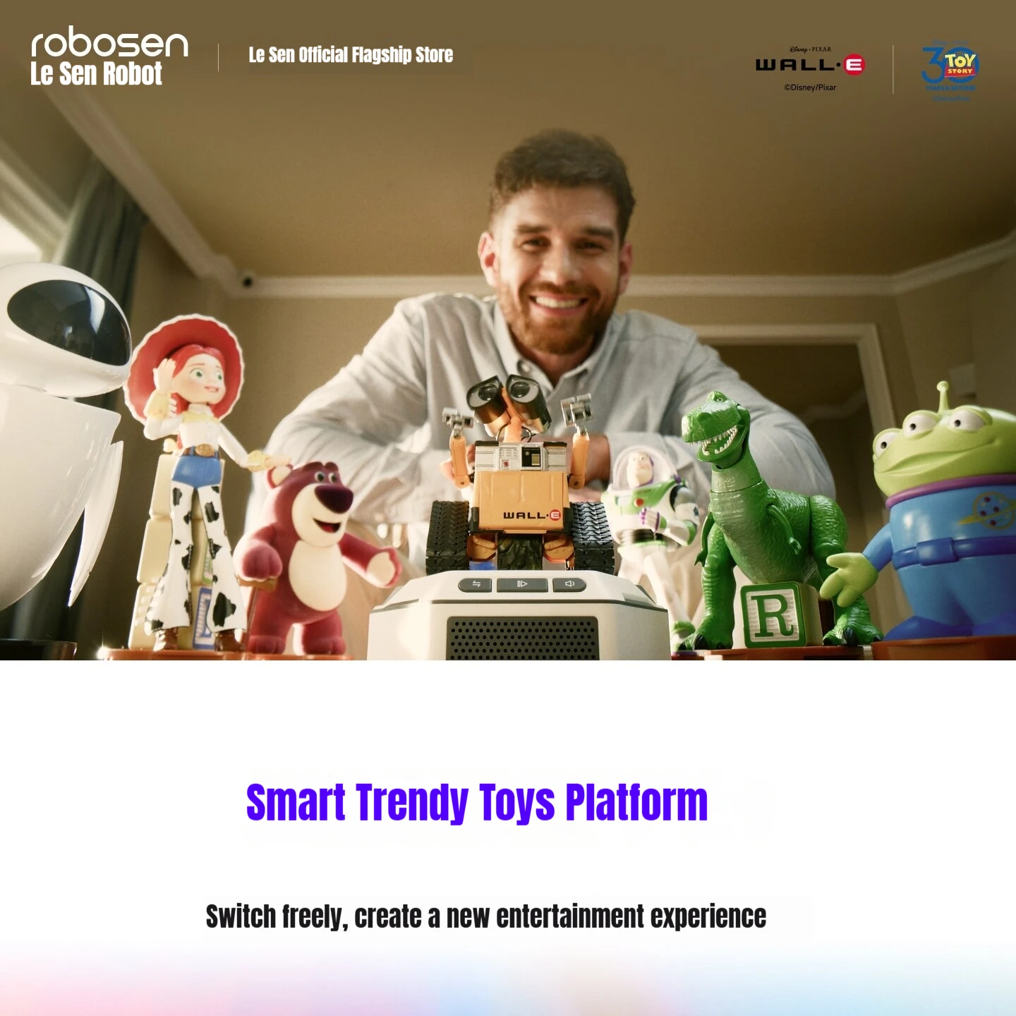 

Robosen Buzz Lightyear Mini Robot Disney Toy Story Smart Action Figure Collectible Desktop Ornament Kids New Year Holiday Gift