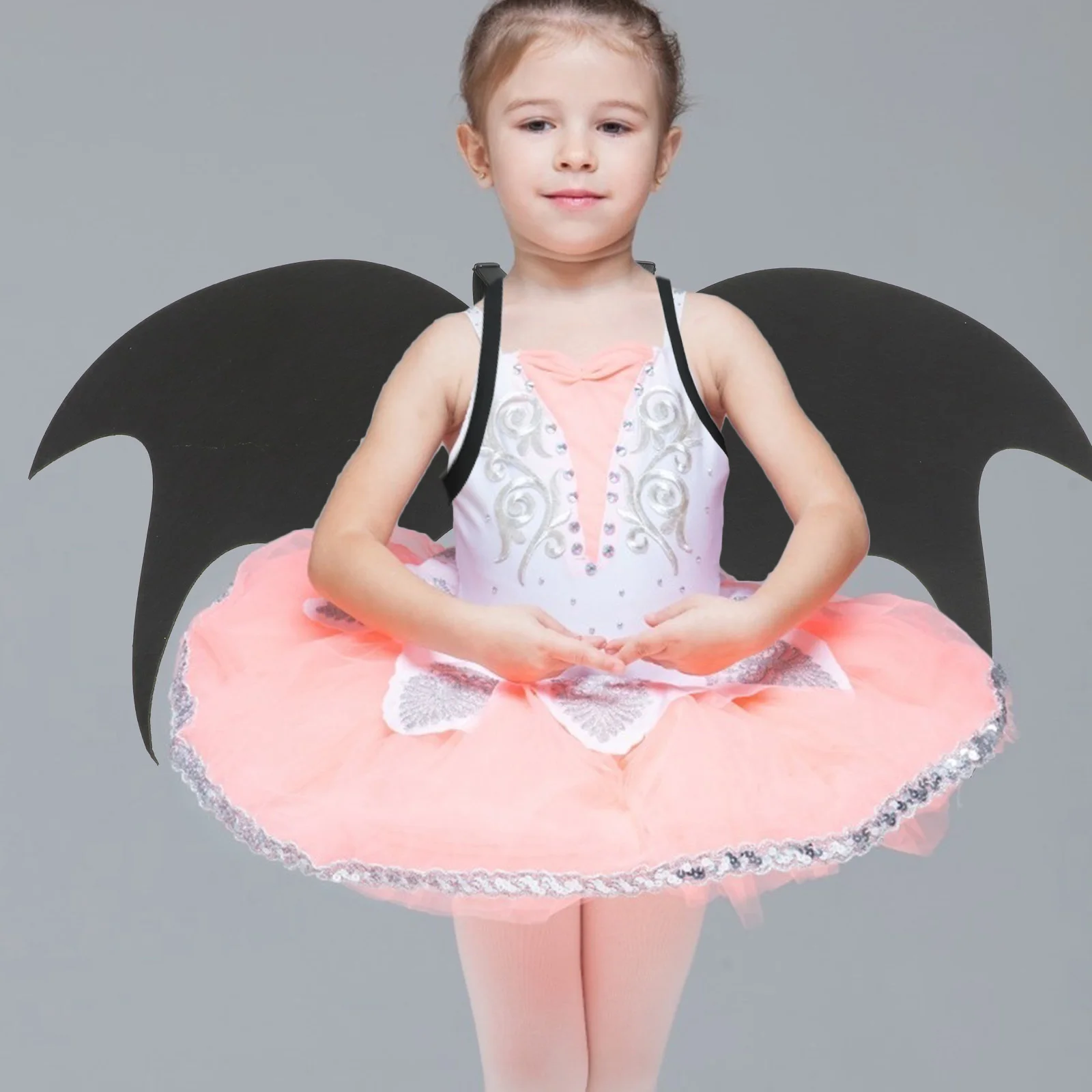 

1Set Children Cosplay Bat Costume Black Durable Wings and Mask Halloween Party Dress Up Prop for Kids Gothic Bat Wing