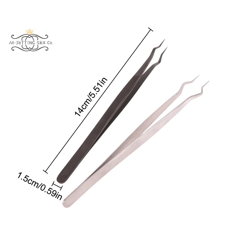 New Designed Precision Isolation Lash Extension Tweezer Strategic Angle Opening Jaws Separator Tweezers For Eyelash Extension