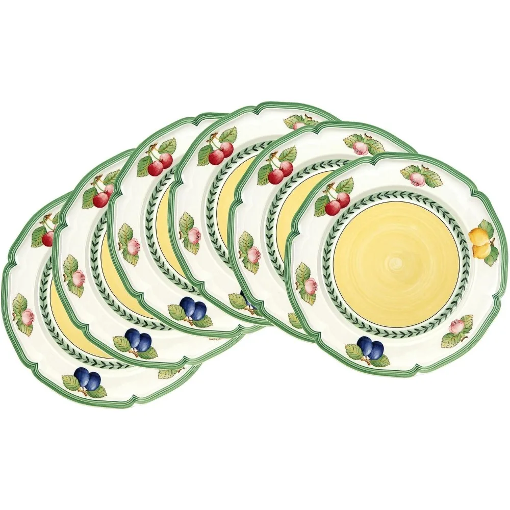 Dinner Plate Set of 6, Premium Porcelain, 10.25 Inch, Dishwasher & Microwave Safe, Made in Germany