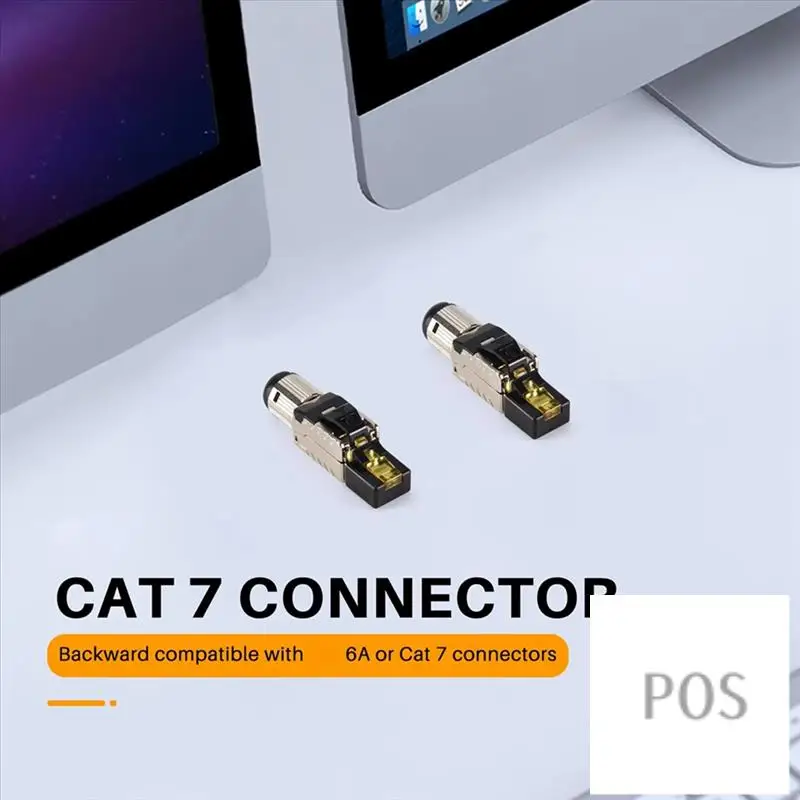 

Tool Free Shielded RJ45 Cat 8 Category 8 Tool-Free Network Connector RJ45 CAT 8 Connectors Tool-Free-POS