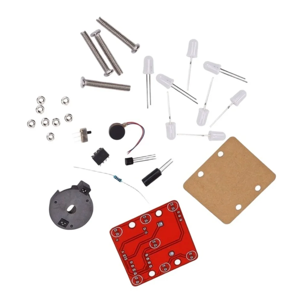 LED Wobble Dice Kit With Vibration Sensor And Breathing Light Effect DIY Soldering Practice Board For Electronic Hobbyist Projec