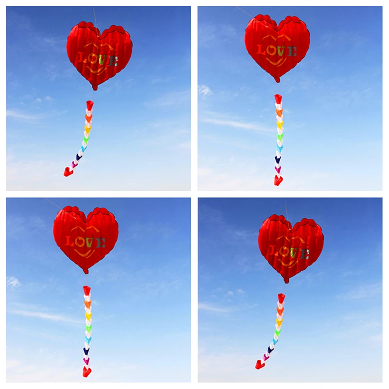 free shipping inflatable kites heart kites outdoor toys for adults weifang kites factory wind kites for seniors wind power lines