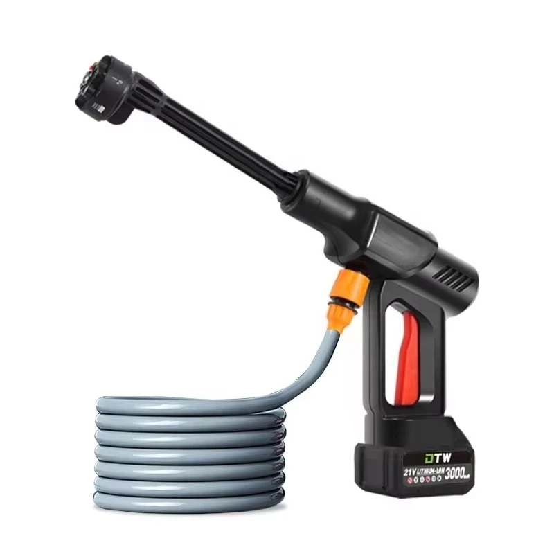 Portable lithium battery adjustable flow jet car wash tool set