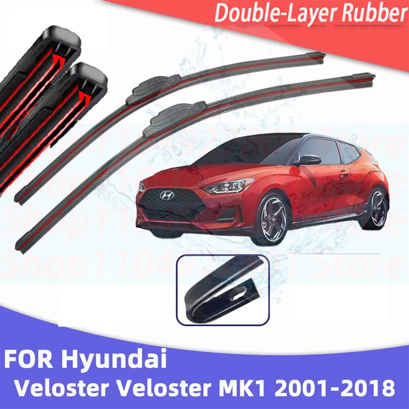 Car Wiper for Hyundai Veloster Veloster MK1 2001-2018 Leven-layer Strip Wipers 2025 Latest Model Front Windshield Wipers 2012