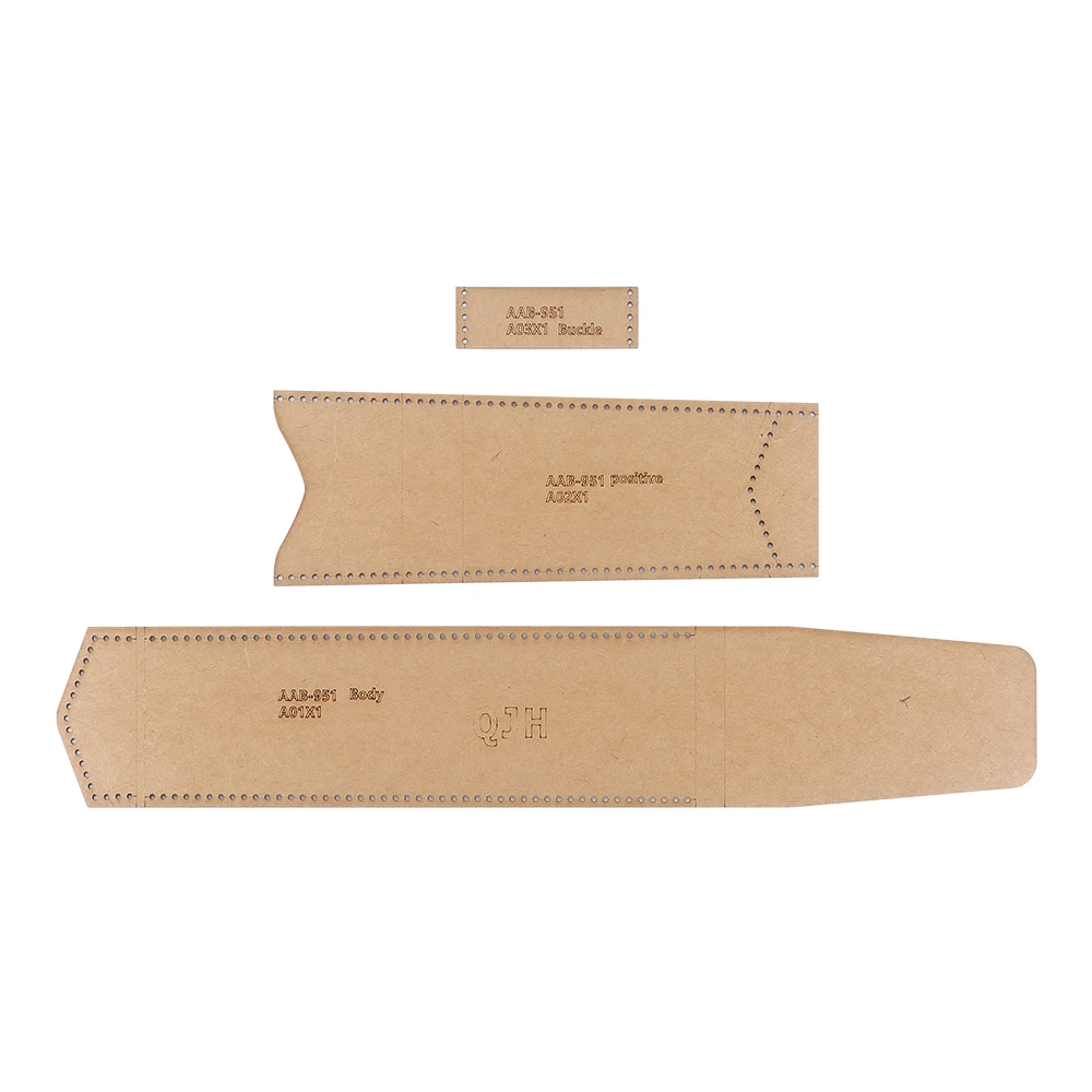 DIY Pen Bag Sewing Patterns, Brown Kraft Paper Templates for Making Leather High-end Pen Storage Box