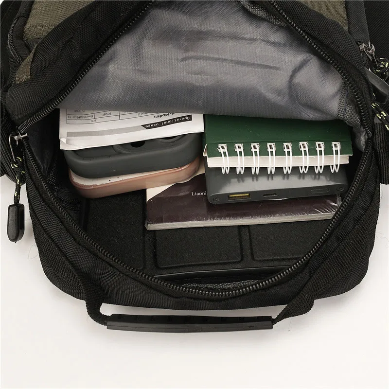 Men's Traveling Shoulder Bag Fashion Casual Patchwork Handbag High Quality Oxford Cloth Waterproof Multifunctional Crossbody Bag