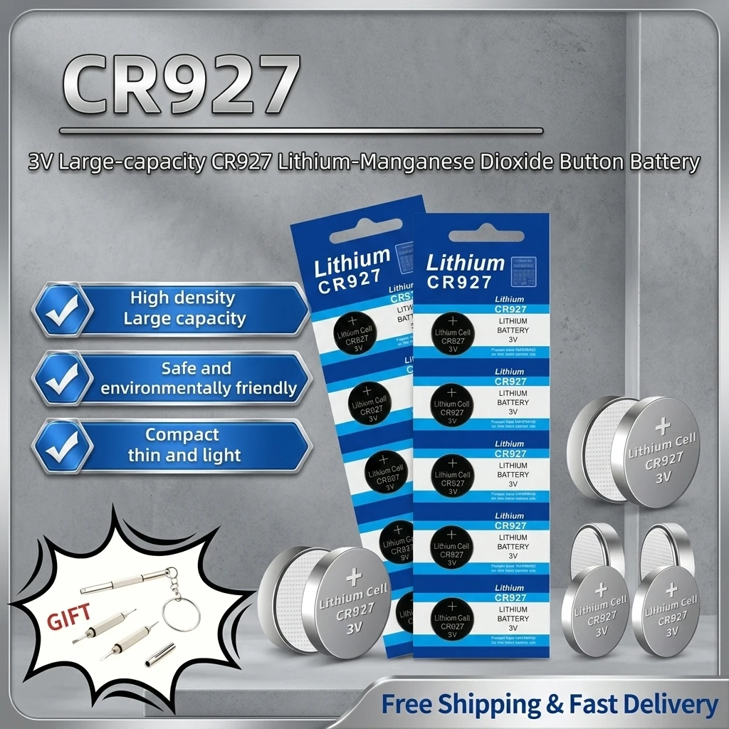 

3V CR927 Button Battery Lithium Manganese Dioxide For Watch Remote Control Flashing Toy Electronic Device