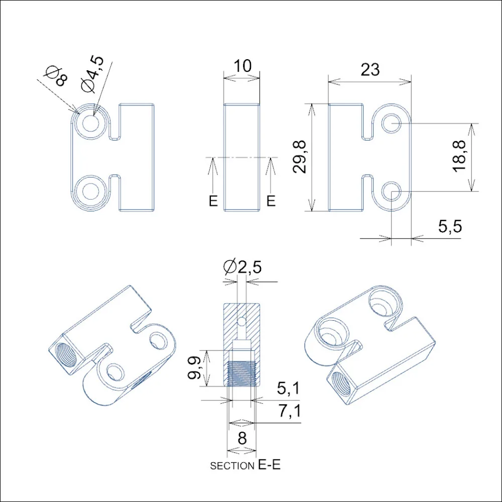 Nfox Hydraulic Brake Three Way Connector For Tricycle Motorcycle Dual Disc Caliper Conversion Oil Line System Fitting Part